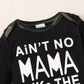 Spring And Autumn Boys' MAMA Letter Printing Long-sleeve Jumpsuit Three-piece Set