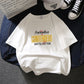 Korean style loose all-match cec half sleeve t-shirt