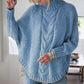 Pull ample à manches chauve-souris pour femme