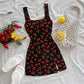 Printed Slim-fit French-style Sleeveless Dress For Women