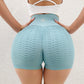 Short de sport à motif quadrillé pour femme, pantalon de yoga, de fitness, taille haute