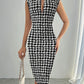 Women's Fashion Solid Color Pleated Slim Dress