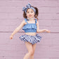 European And American Summer New Suspenders Denim Clothes To Lattice Butt Pants Headscarf