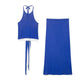 European And American Style Double-layer Knitted Halter Top Skirt