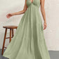 Backless Halterneck V-Neck Pleated A- Line Dress Women's Clothing One-Piece Dress Ankle-length Skirt For Beach Vacation Outfits