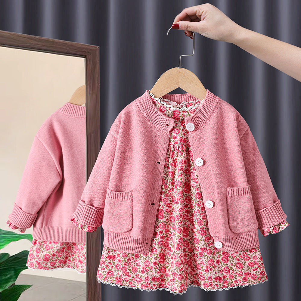 Tenue tendance pour filles, robe fleurie