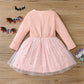 Halloween Girls' Long Sleeve Mesh Dress