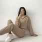 Hooded Casual Sweatshirt Outfit Two-piece Set