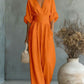 Summer Short-sleeved Jumpsuit Fashion Casual V-Neck Wide-Leg Pants Womens Clothing