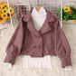 Female Temperament Simple Suit Collar Top