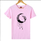 Casual Cartoon Character English Print Women's T-shirt
