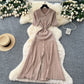 Women's French-style Single-breasted Knitted Dress Sweater