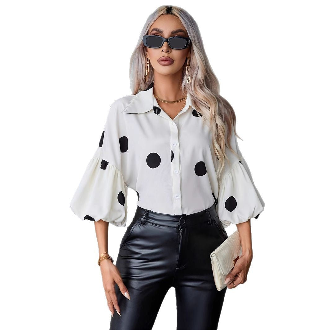 European And American New Women's Tops Fashion Elegant Shirt