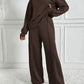 Women's Round Neck Long-sleeved Trousers Temperament Twinset