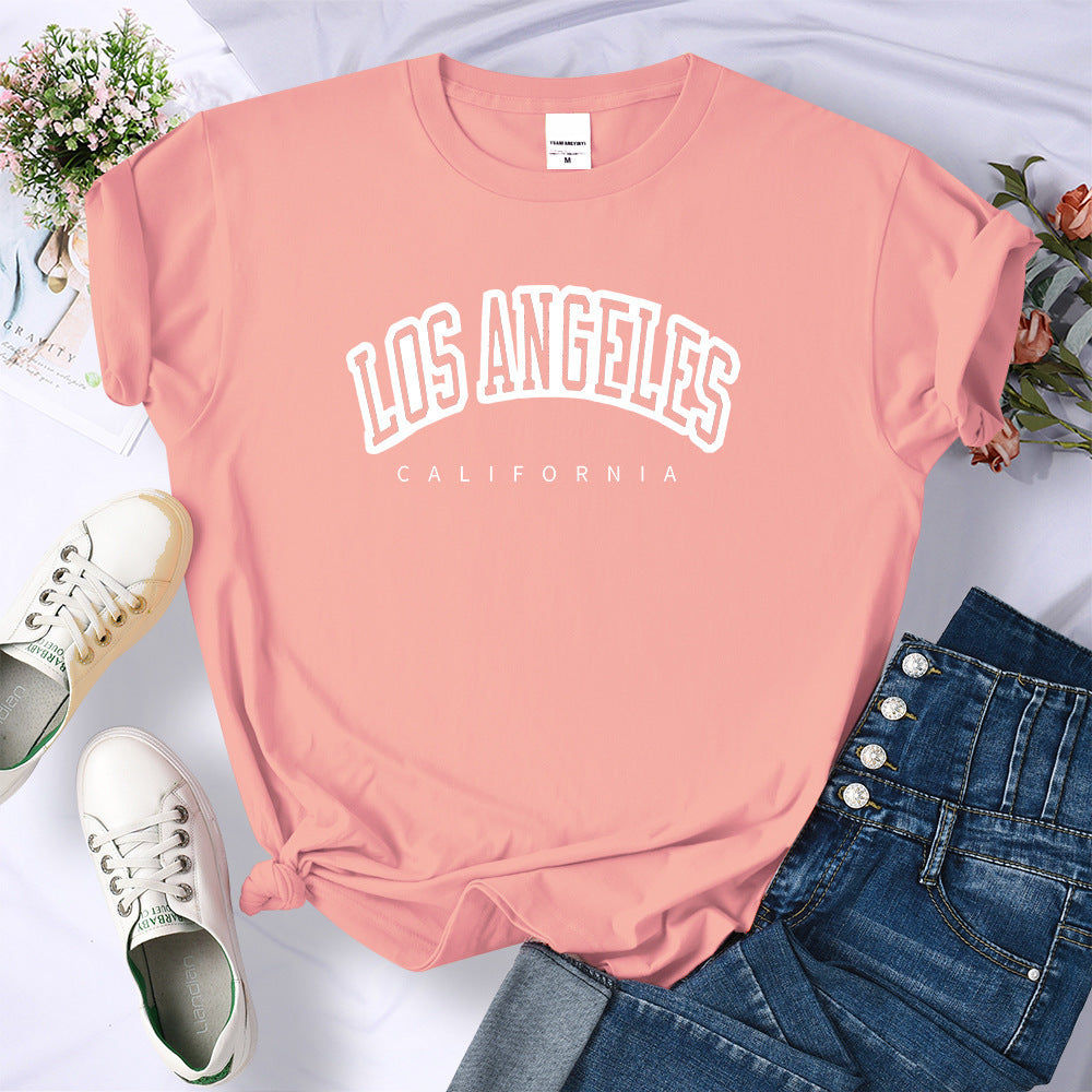 T-shirt décontracté à manches courtes pour femme