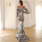 Robe de soirée à rayures et jupe pour femme, nouvelle collection
