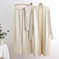 Elastic Waist Wide Leg Pants Knit Three Piece Set