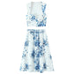 French Style Style Short Top Printing Skirt