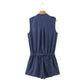 Denim jumpsuit with pockets