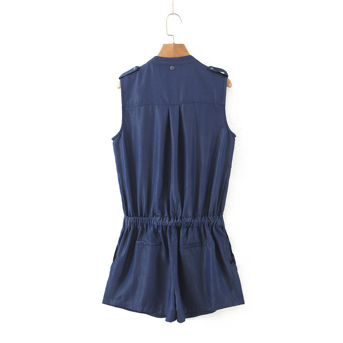 Denim jumpsuit with pockets