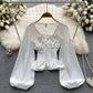 Women's Fashion Style Square Collar Shirt Top