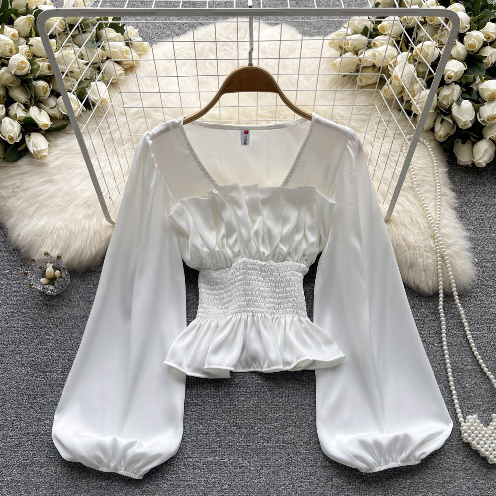 Women's Fashion Style Square Collar Shirt Top