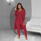 Costume trois pièces de couleur unie pour femme