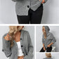 Solid Color Hooded Single-breasted Sweater Women's Cardigan Coat