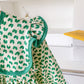 Green Polka Dots Peter Pan Collar Fashionable Princess Dress