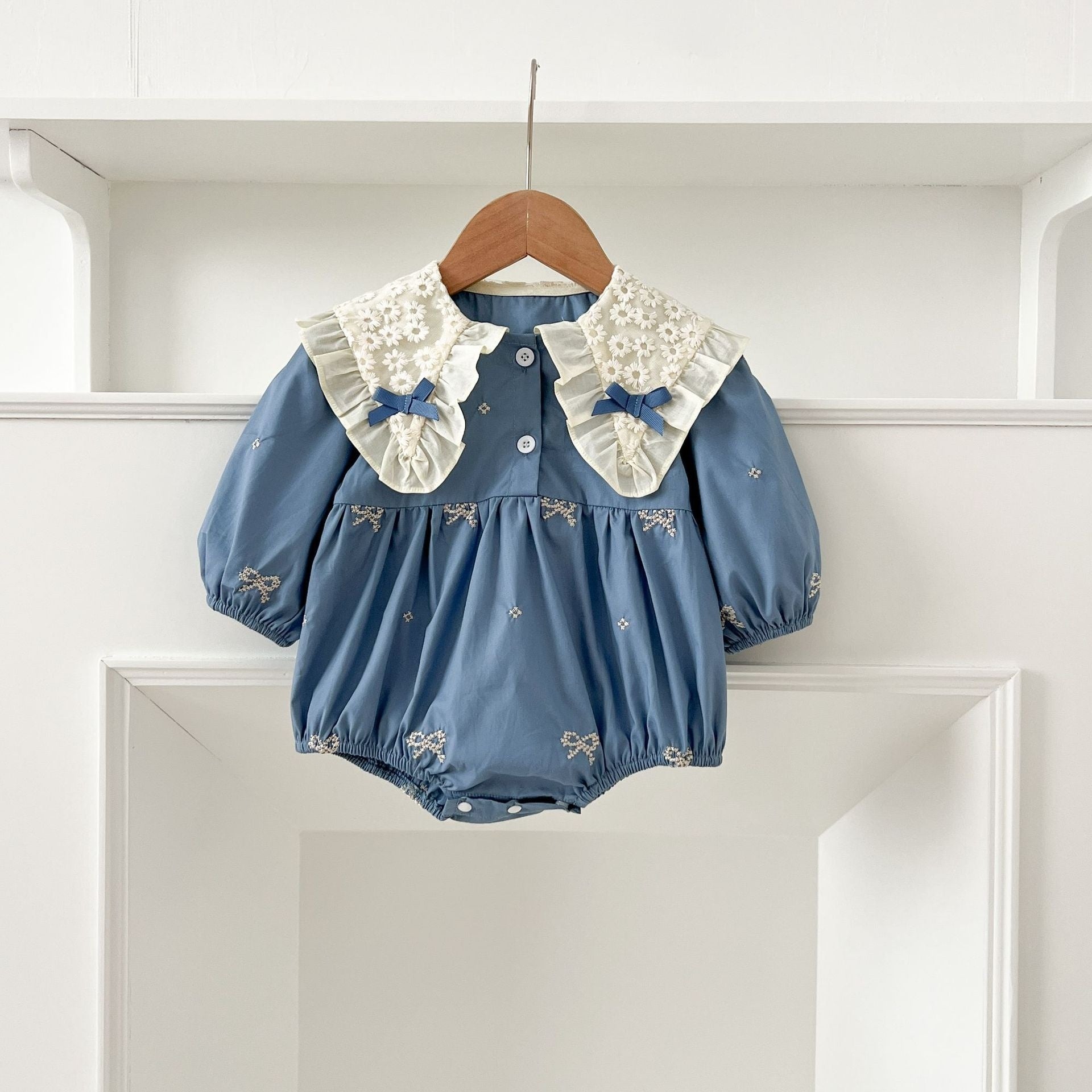 Bowknot Embroidered Baby Girl Princess Dress