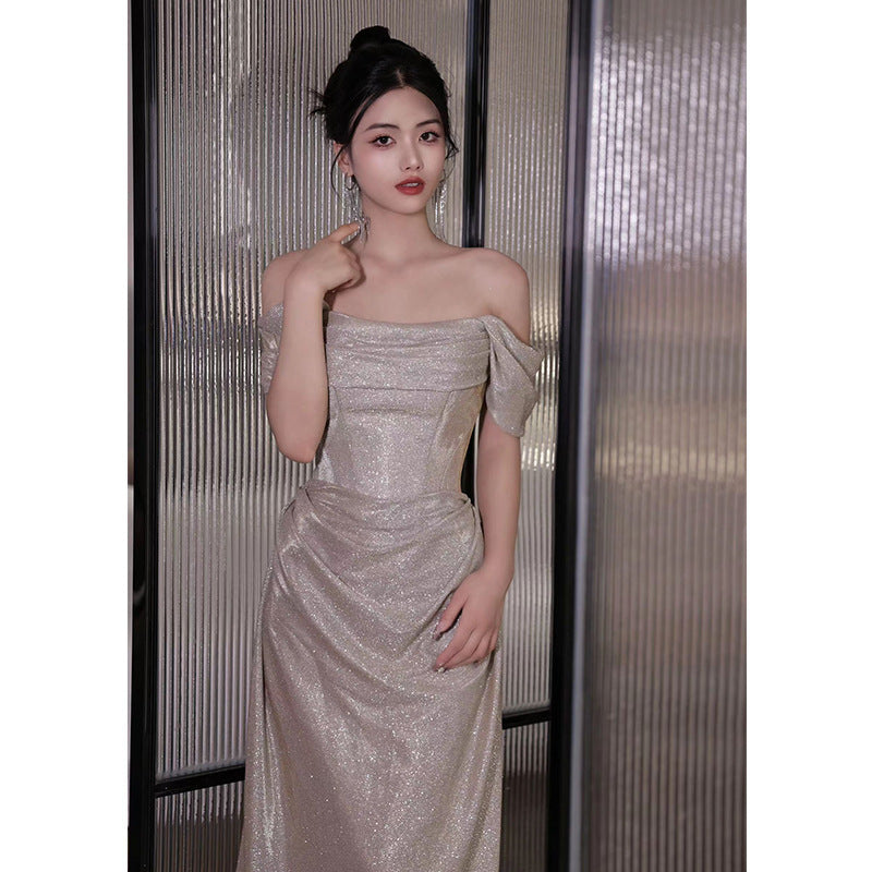 Women's Shiny Banquet Host Dress