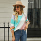 Pull à col rond à rayures simples et tendance pour femme