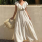 Summer New European And American Flying Sleeves Loose V-neck Dress Women