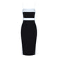 High waist fashion suspender dress