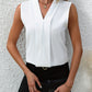 Solid Color V-neck Fashionable All-match Shirt