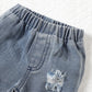 Children's Work Clothes Solid Color Vest Top And Jeans