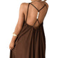 Solid Color And V-neck Sling CasualDress