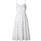 Suspender Button Pocket Halter Dress