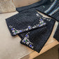 Diamond Blue And Fruit Collar Short Tweed Coat Short Skirt