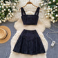 Girls Hollow Embroidery Suit