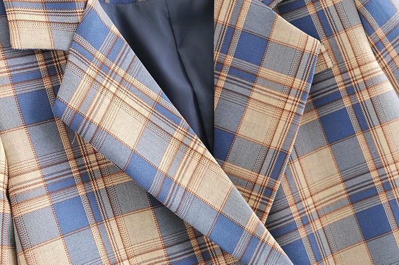 Women's plaid suit jacket