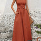 Womens Casual Chic Asymmetrical Twist-Waist Dress