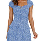 Printed Short Skirt Ethnic Style Pullover Temperament Commute Mid Waist Dress