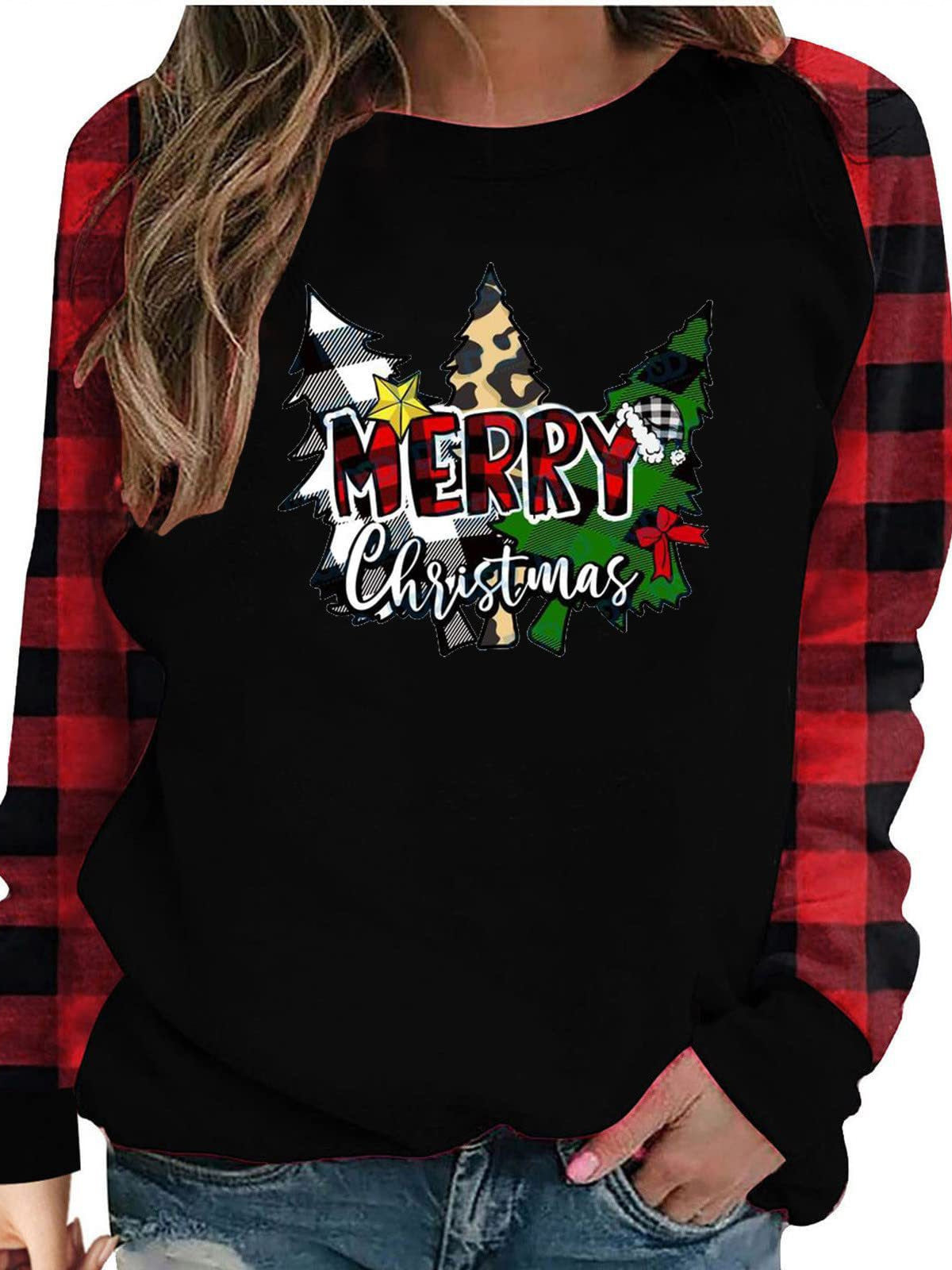Pull ample imprimé 3D de Noël