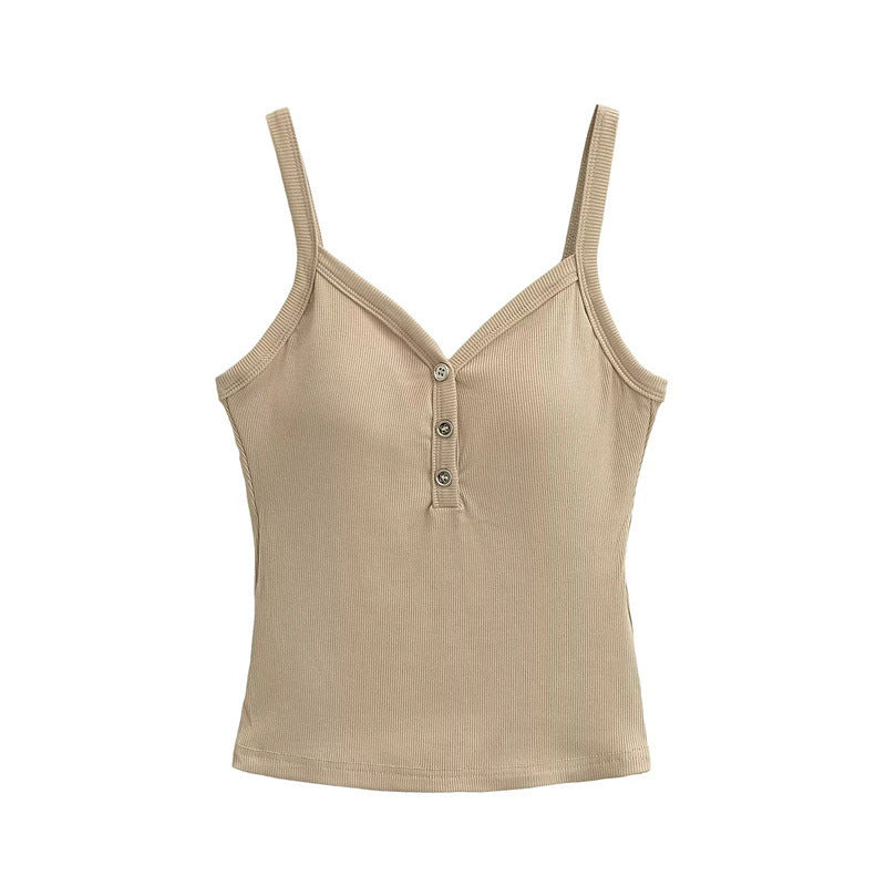 American With Chest Pad Basic Style Small Sling Vest