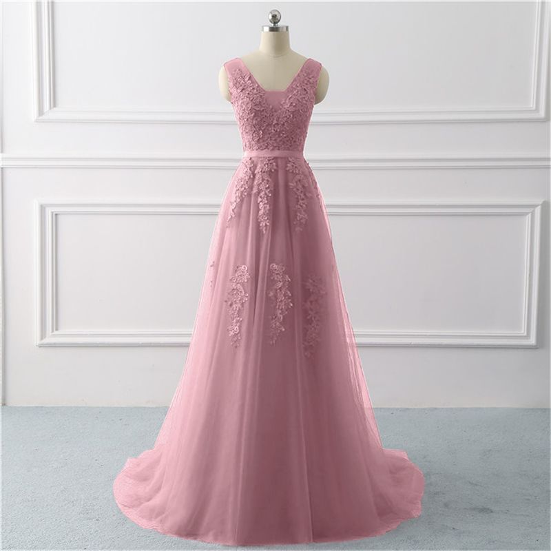 Robe de demoiselle d'honneur de mariage à petite queue en dentelle, robe de soirée pour femme