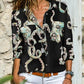 Women's Printed Geometric Shirt Without Chest Pocket