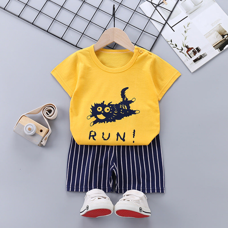 Costume à manches courtes pour enfants, beaux vêtements pour garçons