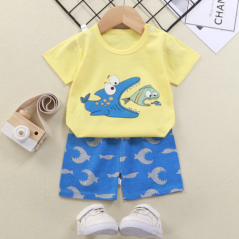 Ensemble short et t-shirt d'été à manches courtes pour enfants, garçons et filles, vêtements pour bébés et petits enfants, neufs