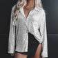 Women's Fashion Casual Solid Color Buttons Long-sleeved Cardigan